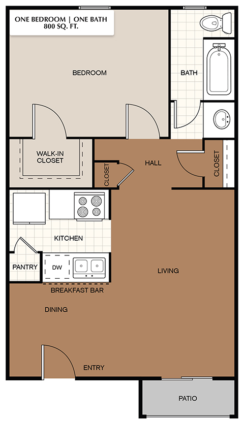 Seville West Apartments Floorplan 1